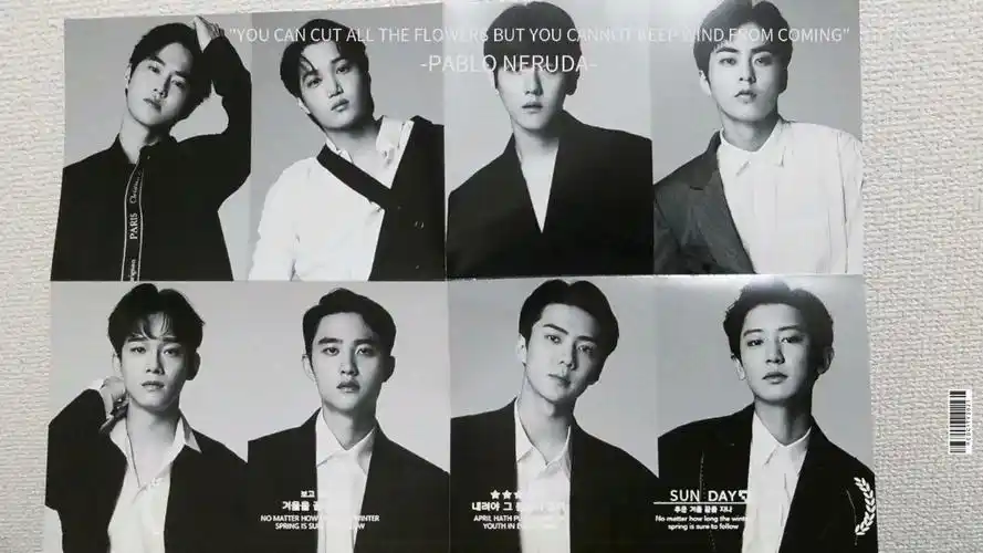 金俊勉,张艺兴,边伯贤,金钟大,朴灿烈,都敬秀,金钟仁,吴世勋,鹿晗