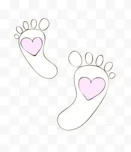 清新简笔画卡通脚丫