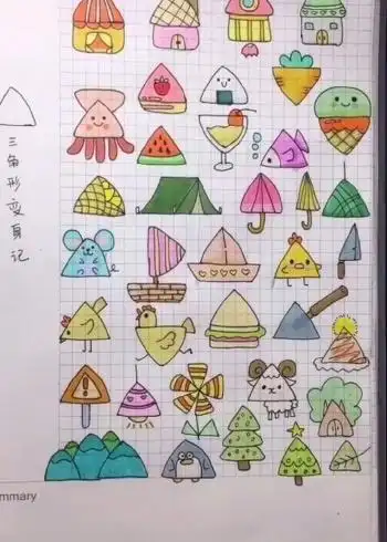 用三角形可以画出哪些图案快来收藏三角形作画安排