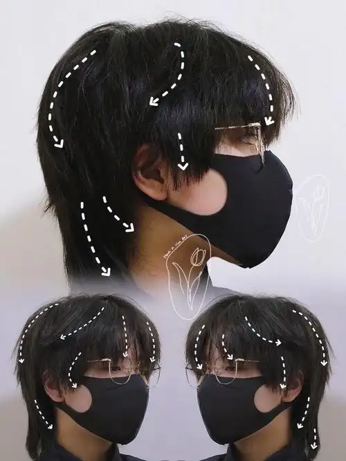 可以修饰脸型的狼尾鲻鱼发型痞帅朋克风