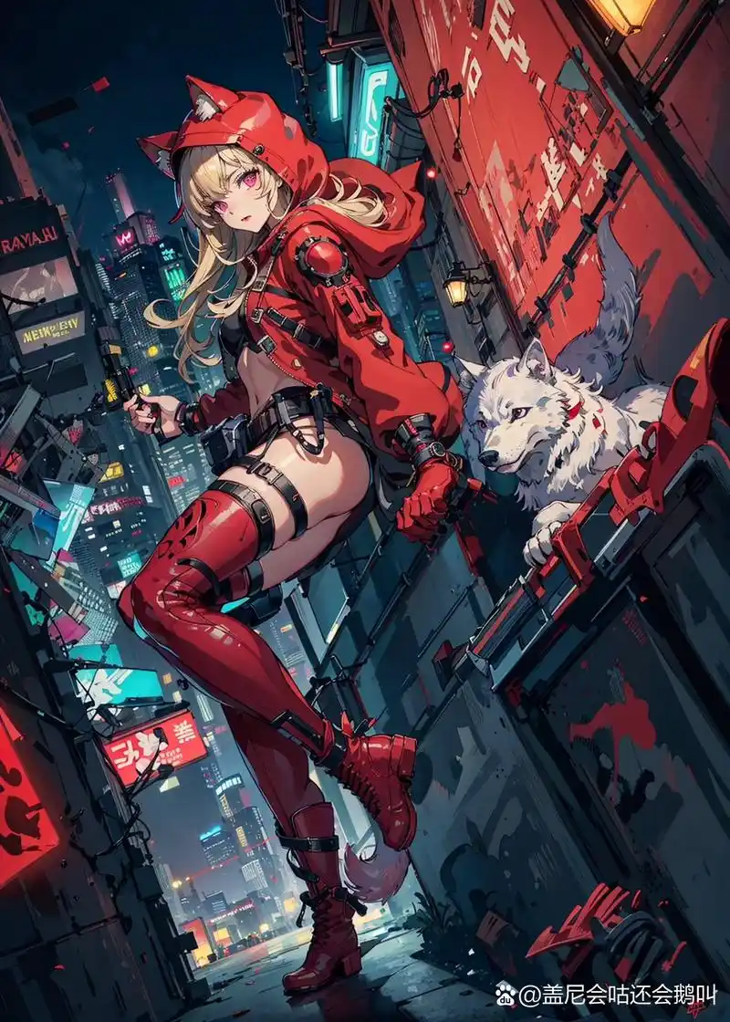 朋克风小红帽(难得看到这么高清的画风#动漫美图