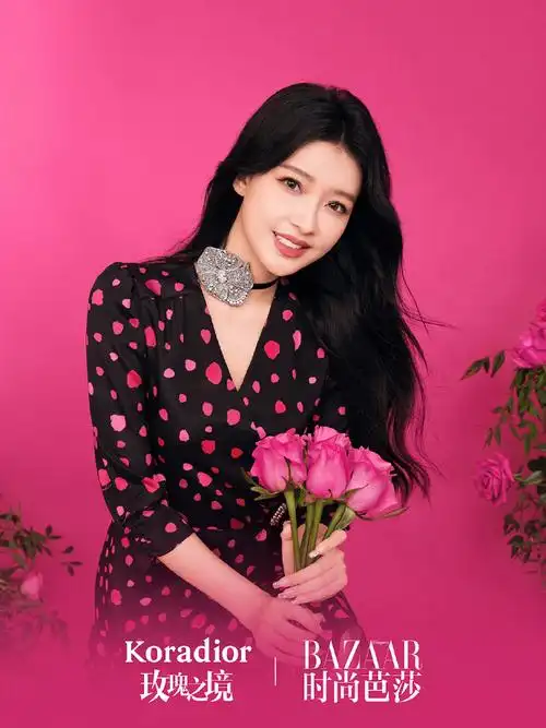 孙怡浪漫玫瑰连衣裙大片##koradior珂莱蒂尔417品牌日