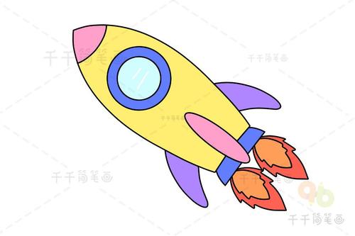 火箭简笔画步骤图解