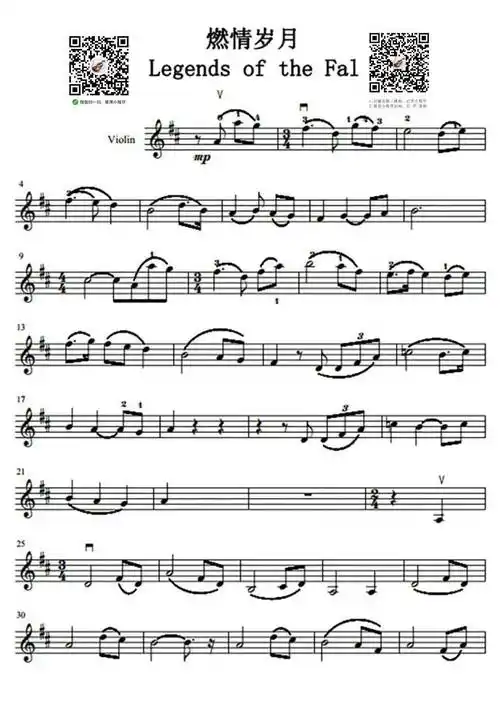 永恒的经典|安德鲁里欧演奏《燃情岁月》附小提琴谱_伴奏_安德列·里