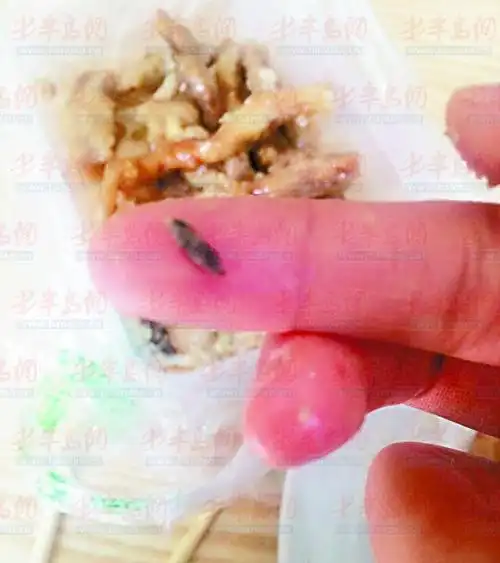 市民称网上订餐吃出"老鼠屎" 涉事饭店被停业