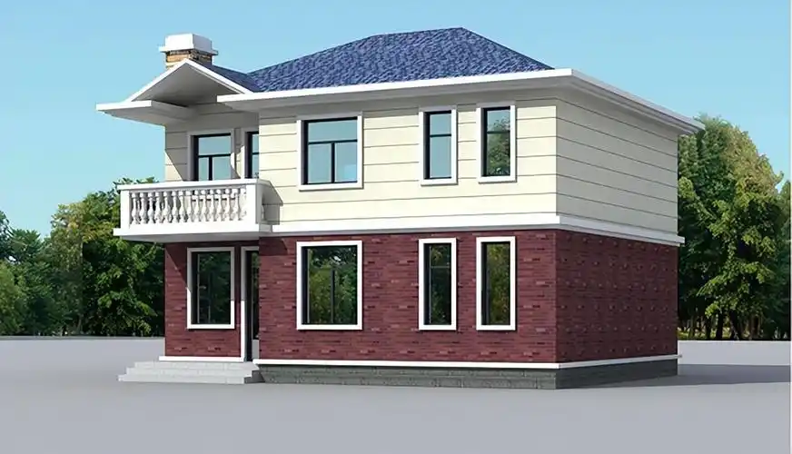 15款90平米的小户型二层别墅建造图纸大全_阳台_枫桥号