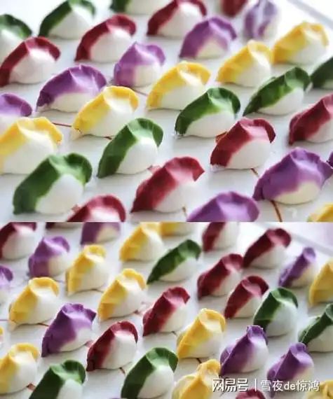 过年做彩色饺子颜色丰富多彩寓意好欢欢喜喜过大年