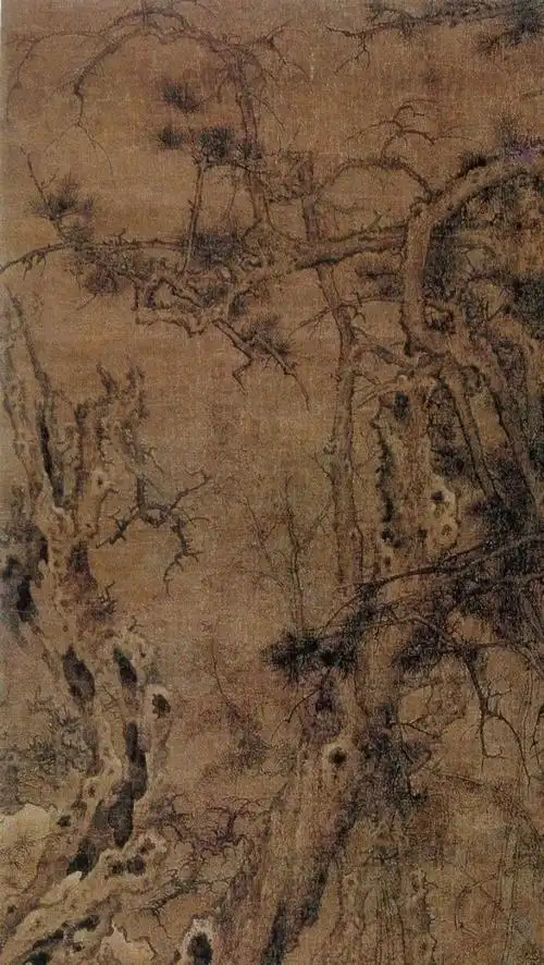 中国画里的皑皑白雪意兴阑珊_寒林