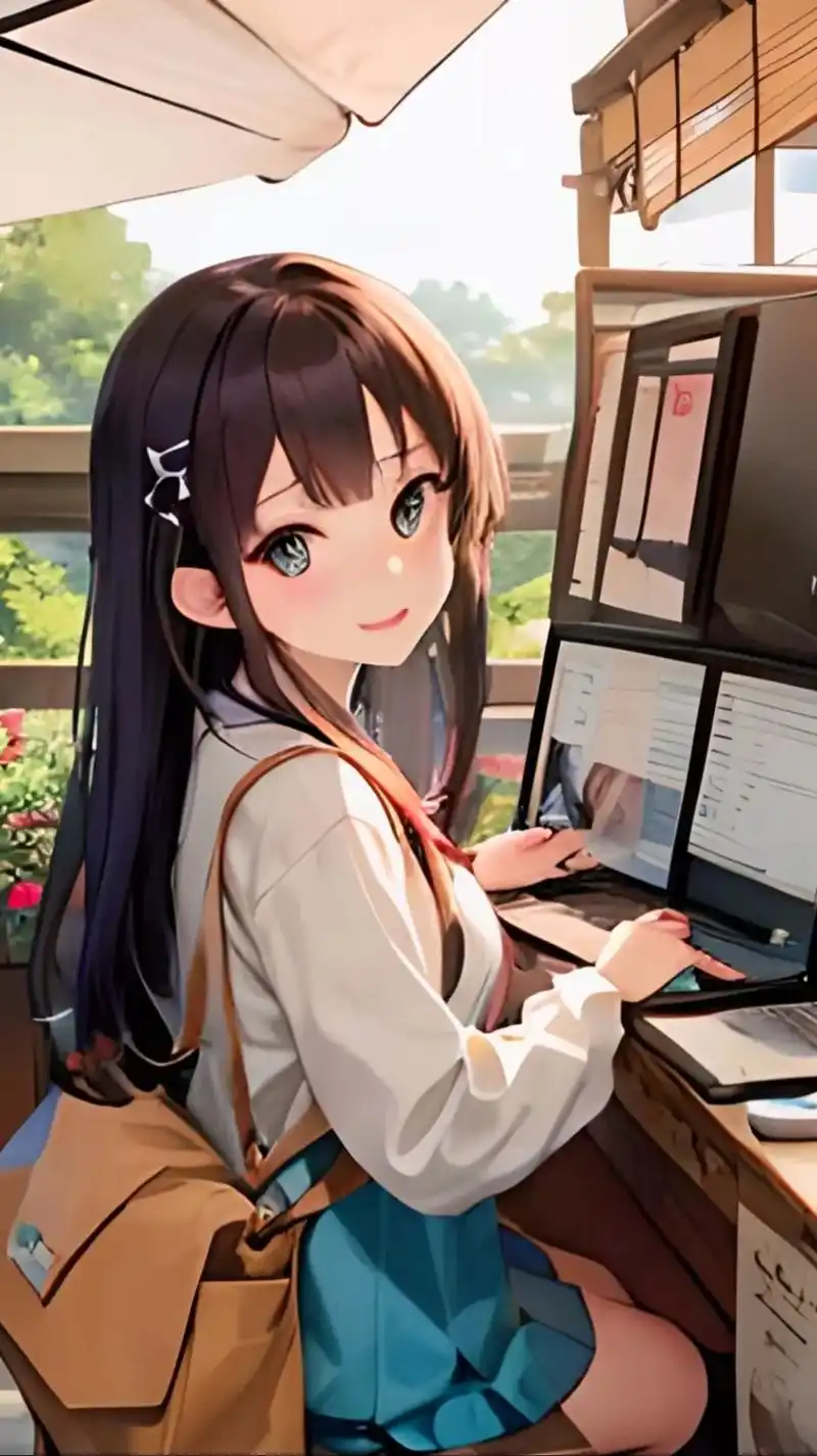 爱学习的动漫女孩