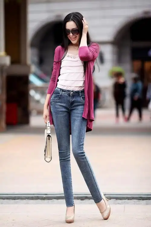 2014牛仔长裤女修身显瘦小脚裤弹力铅笔裤韩版潮大码图片_7