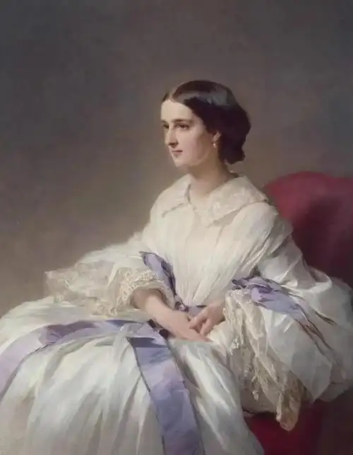 发型精致典雅,脸上妆容整洁宝子们印象里的欧洲中世纪美妇人什么样?