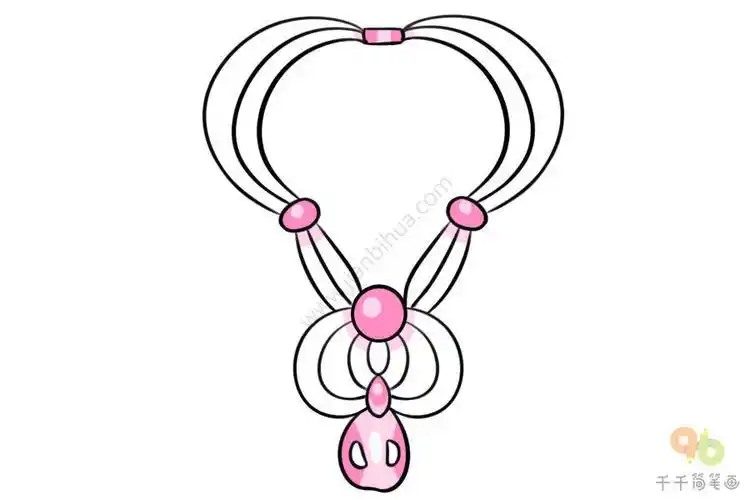 幼儿园简笔画珍珠项链