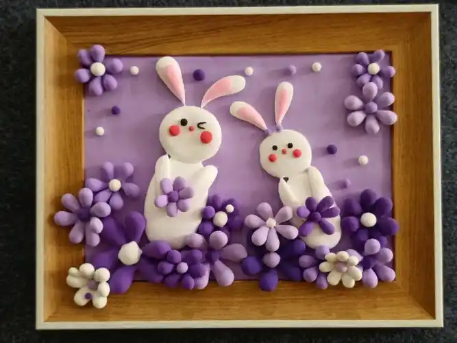 黏土画  #少儿创意美术  #超轻黏土手工作品  #黏土  #手工  #儿突