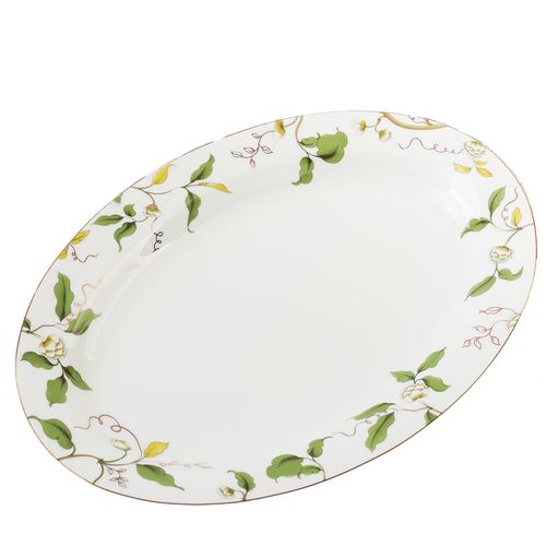 盘子骨瓷12英寸椭圆形陶瓷大号蒸鱼盘长菜盘微波炉盘