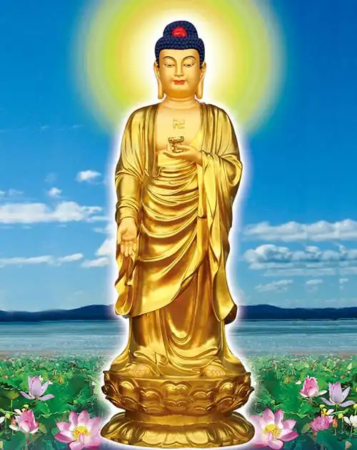 如来佛祖画像素材库佛教人物装饰画高清图片素材jpg格式喷绘专用h