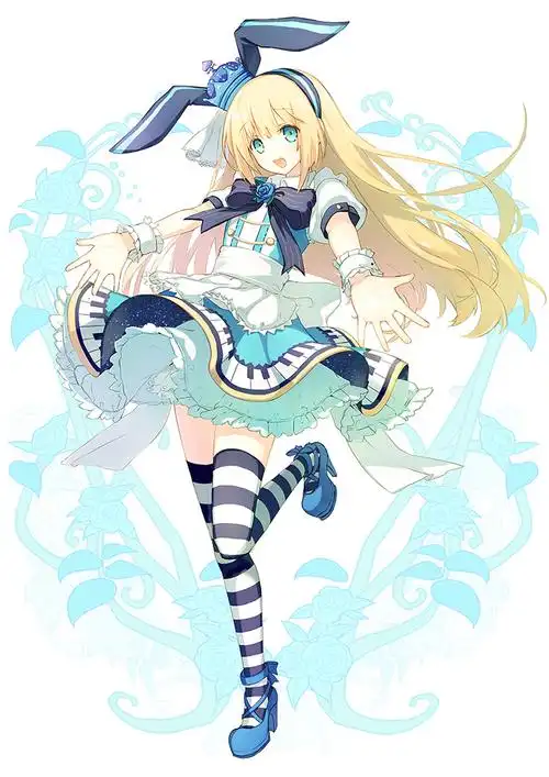 (爱丽丝梦游仙境)p站 二次元 插画 少女 头像 原创 壁纸 爱丽丝 alice