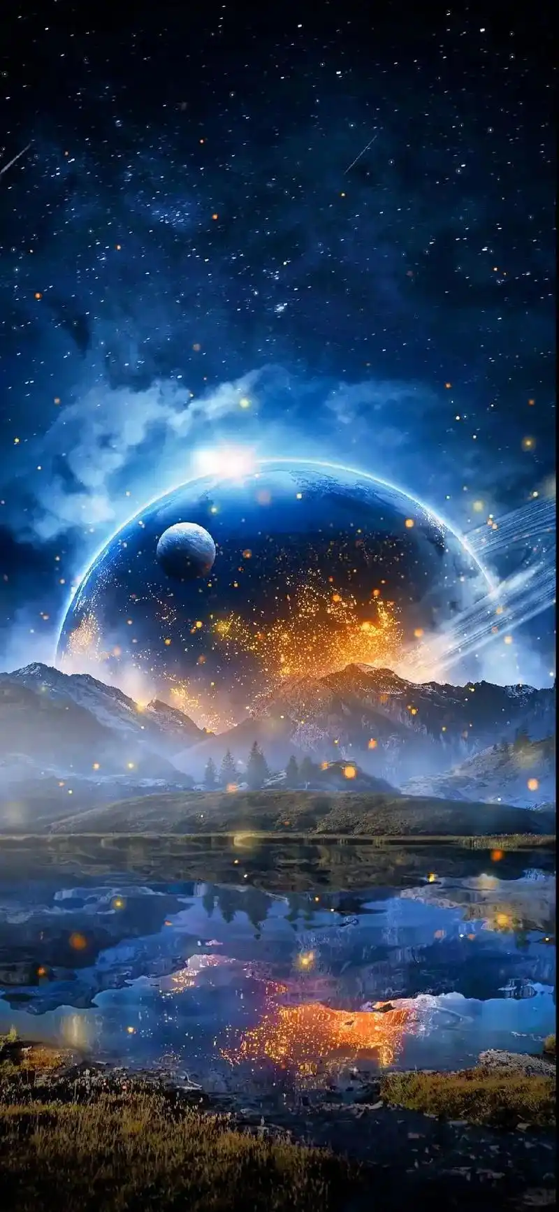 治愈星空,唯美风景,高清潮图壁纸.#送你一张壁纸 #壁纸 # - 抖音