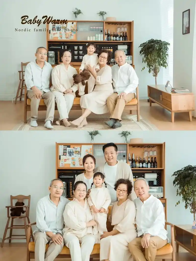 三代同堂的幸福,定格成美好的一瞬间#全家福 #家庭纪实摄影  - 抖音