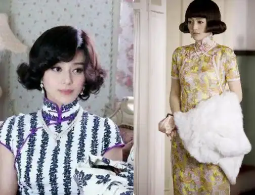 范冰冰在《金大班》中的旗袍造型优雅贵气,温婉动人.