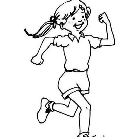 奔跑的人简笔画图片运动人物侧面小男孩跑步简笔画小女孩跑步简笔画两