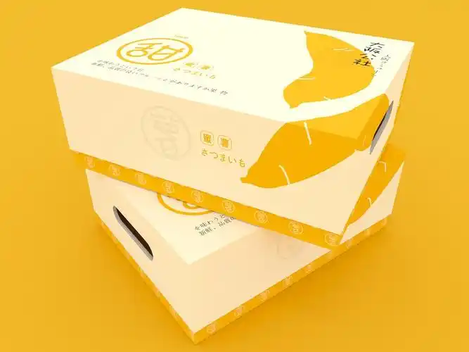 原创#日系风蜜薯番薯包装简约纸箱天地盖盒子食物干粮