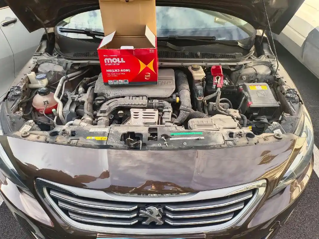 agm启停电瓶,东风标致原装瓦尔塔升级moll德国莫尔专用70agm启停电瓶