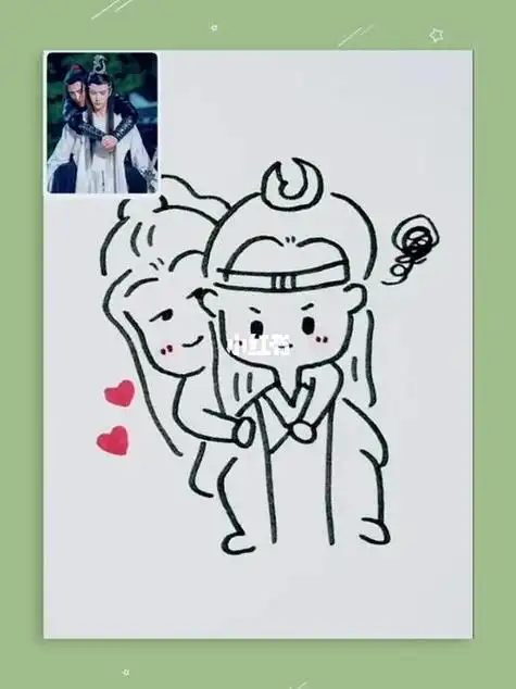 博君一肖简笔画来啦简笔画肖战王一博知识艺术