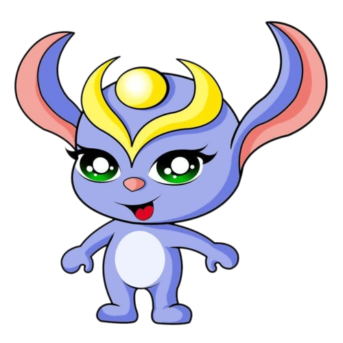 卡通外星人与飞船