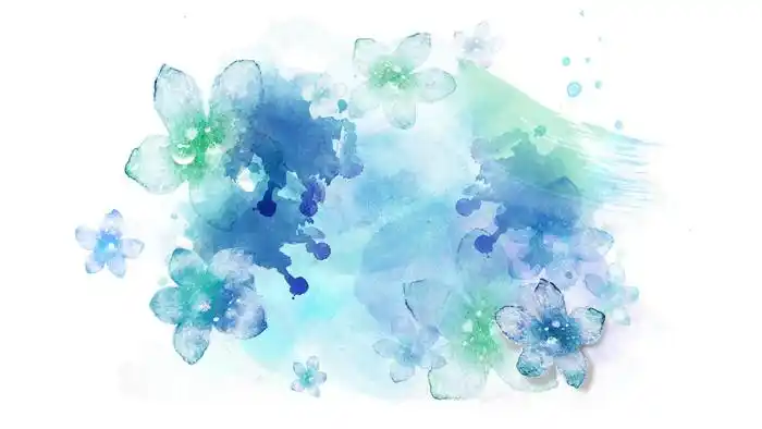 蓝色淡雅水彩ppt背景图片