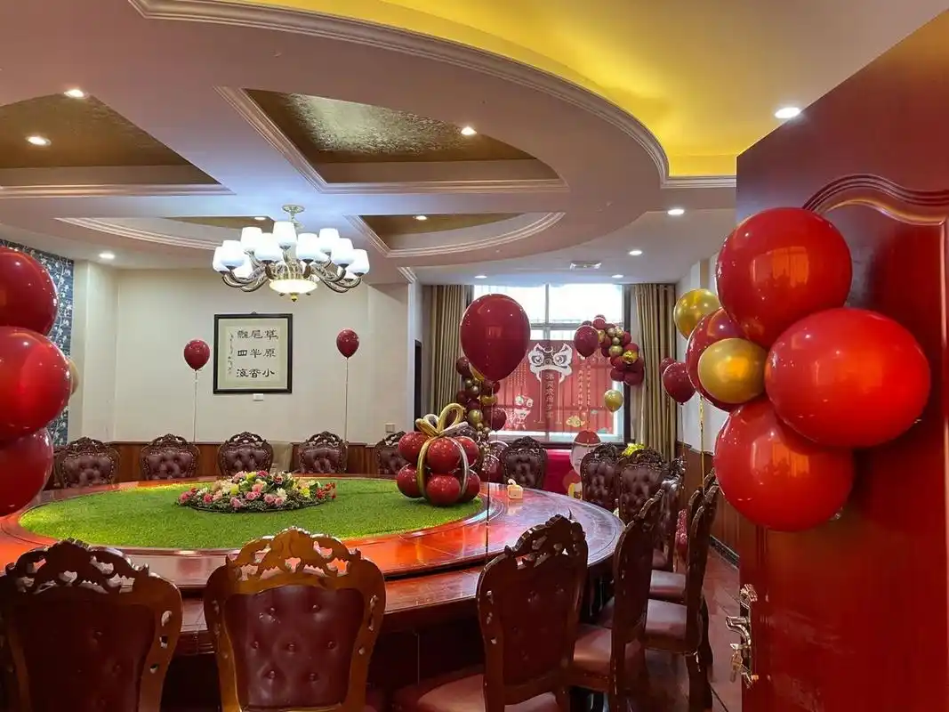 中国风周岁宴生日派对气球布置包厢霍邱 #宝宝周岁百日宴灵感库