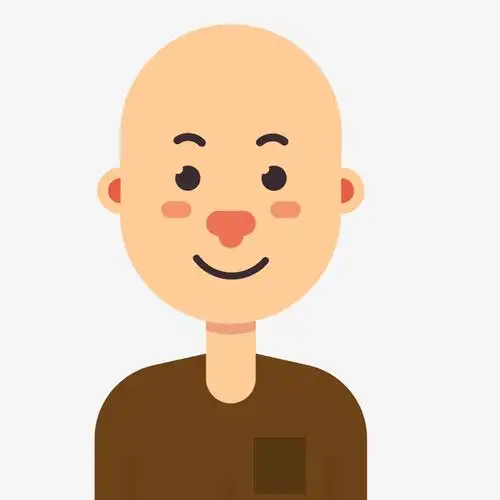 卡通微笑的光头人物设计