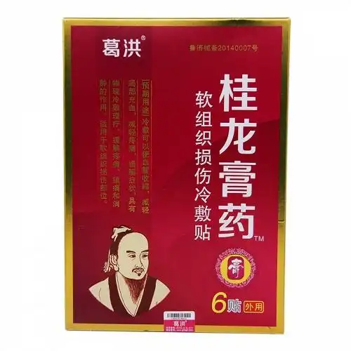 葛洪桂龙膏药软组织损伤冷敷贴6贴