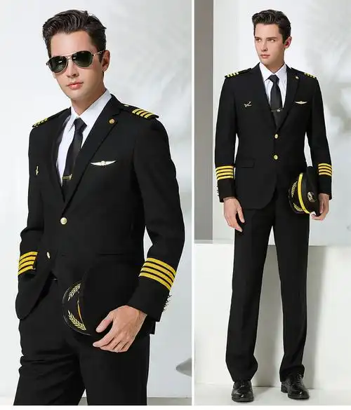 冷天穿的航空机长制服男飞行员空少外套职业套装物业工作服国航服
