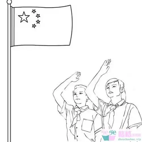 小学生敬礼简笔画小学生敬礼简笔画简单又漂亮