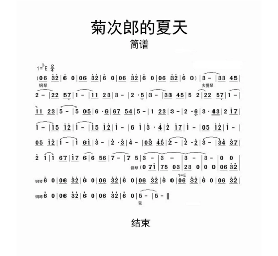 菊次郎的夏天简谱乐谱_word文档在线阅读与下载_免费文档