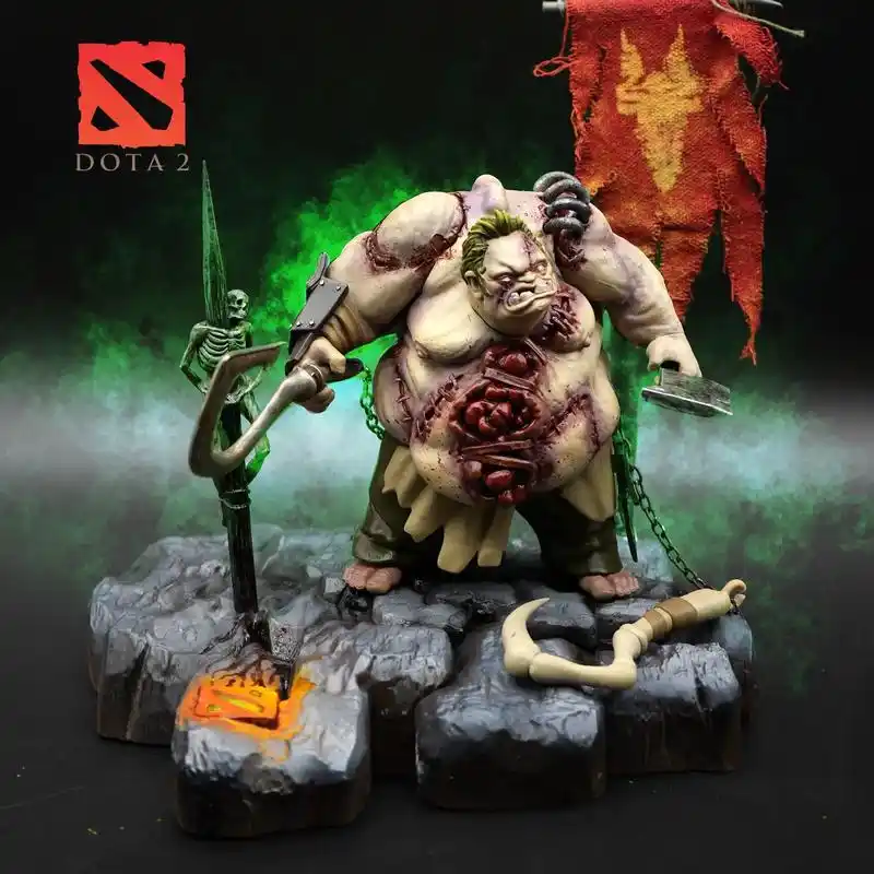 dota2屠夫帕吉自涂手办 制作工具 - 抖音