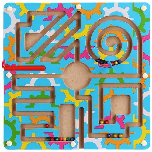 木质磁性运笔智力迷宫 亲子互动游戏儿童益智木制玩具0.6 mz3903