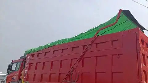 渣土车加盖伸缩折叠自动篷布—自卸车加盖电动环保篷布