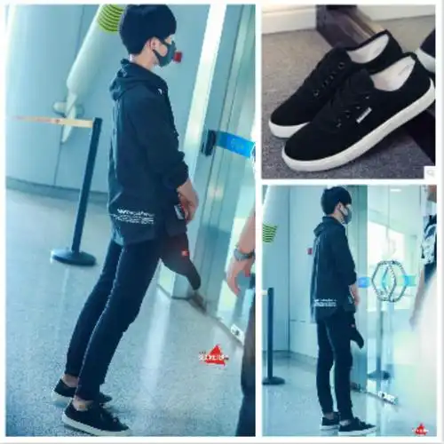 tfboys同款鞋子超少年密码易烊千玺同款帆布鞋低帮女鞋运动休闲鞋