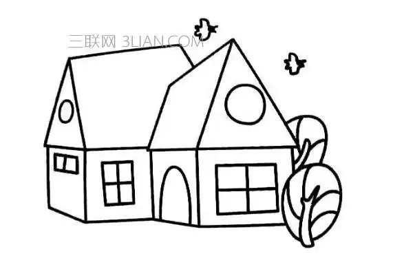 幼儿怎么画房子简笔画