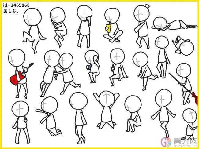 q版动漫人物形态画法,q版人物身体结构怎么画