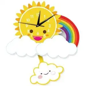 客厅现代创意静音钟表儿童个性可爱时钟挂表创意可爱卡通个性创意时尚