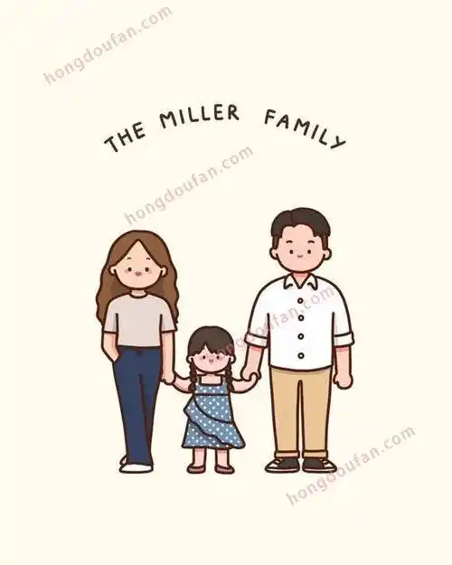 1页一家三口我和爸爸妈妈简笔画图片大全-巧巧简笔画儿童简笔画第七集