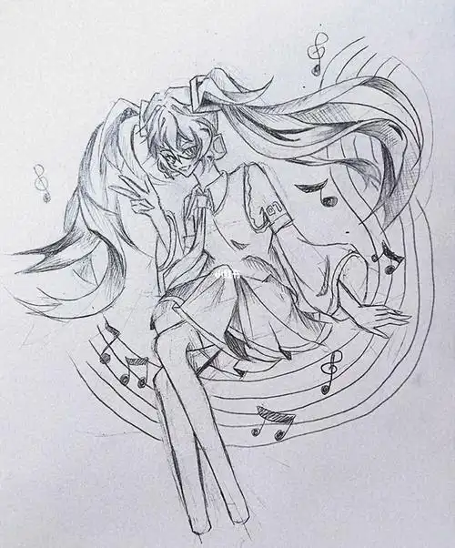 妹妹要的初音未来终于画好了
