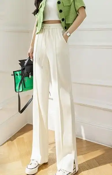 白色阔腿裤怎么搭配上衣