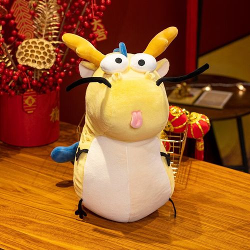 是条龙长龙玩偶龙生肖龙年吉祥物卡通抱枕毛绒玩具 爸爸是条龙q版龙