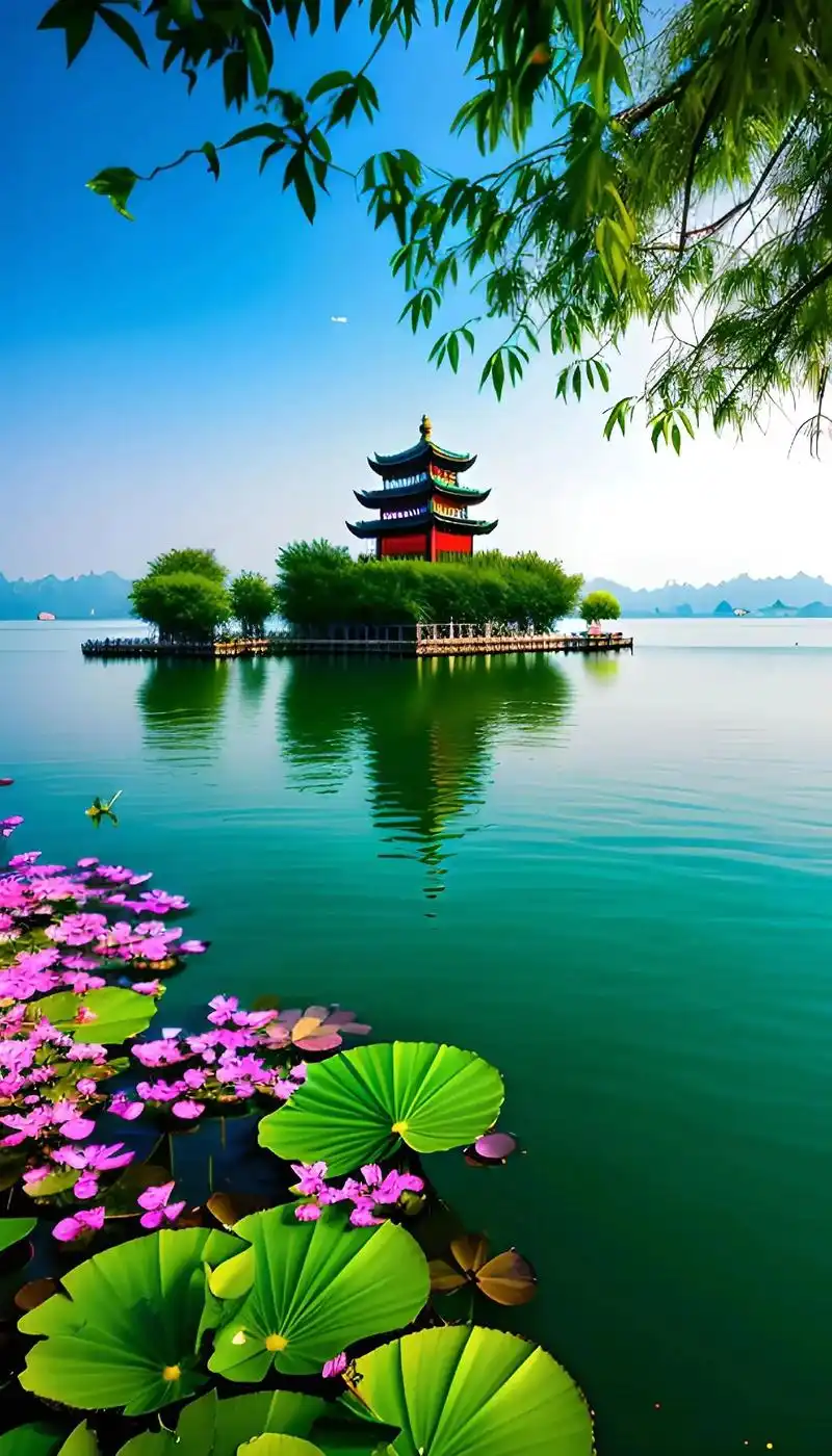 西湖美景.作为中国著名的5a级景区,杭州西湖以其美丽迷人的风 - 抖音