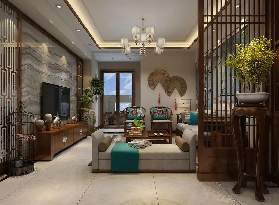 华埔装饰设计师杨静作品:120平新中式风格