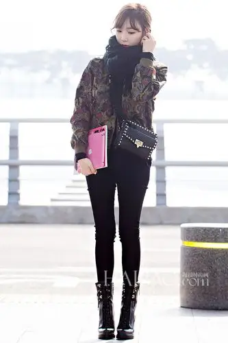 少女时代组合成员黄美英 (tiffany) 2月4日韩国仁川机场街拍 (飞香港)