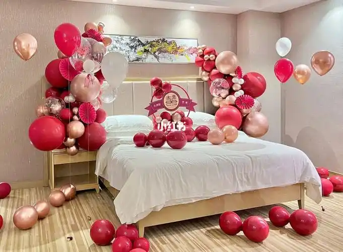 跺脚06推荐的婚房气球94布置